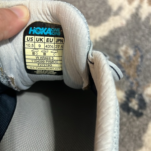 Men’s grey Hoka arahi 3 - Picture 8 of 8